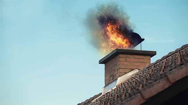 Fire in Chimney