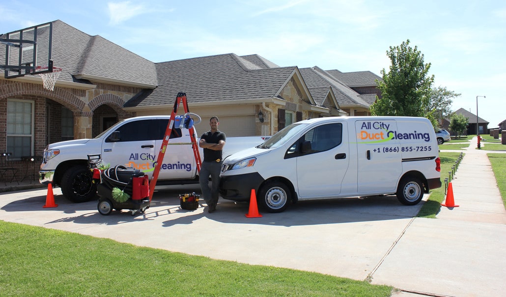 All City Duct Cleaning Technician with service van